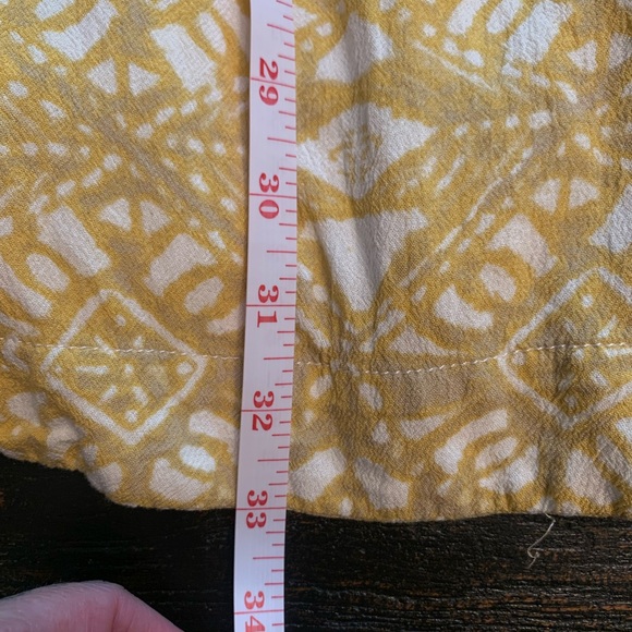 Free People yoke waist yellow print midi skirt size 4 -VGUC - Picture 8 of 8